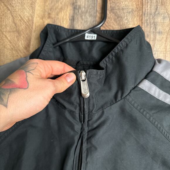 Vintage Y2K Nike Track Jacket Men's XL‎ Black Athletic Training Soccer 4191 - Picture 5 of 11